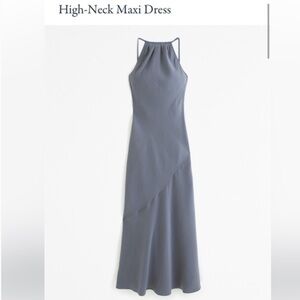 High neck maxi dress